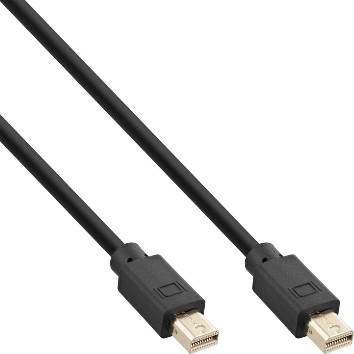 Cable Inline Mini Displayport 1.4 M/M, Negro/Dorado, 1 M