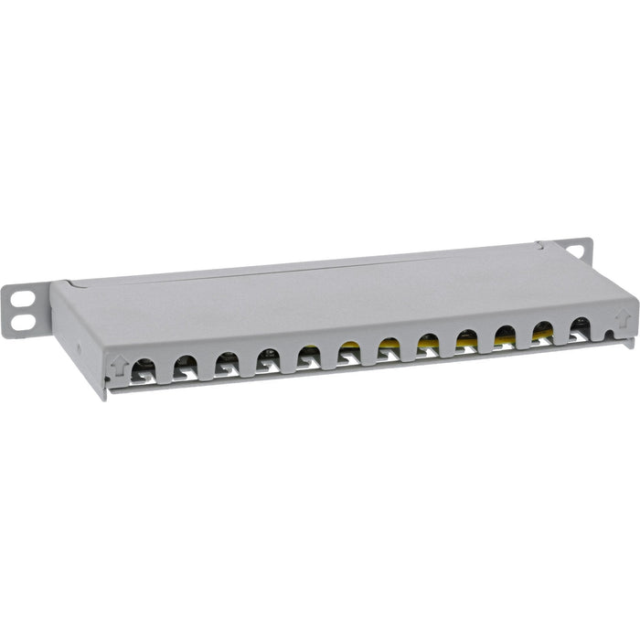 Inline® 10" Patch Panel Cat.6a 0.5u 12-Port, With Dust Projoection, Gris