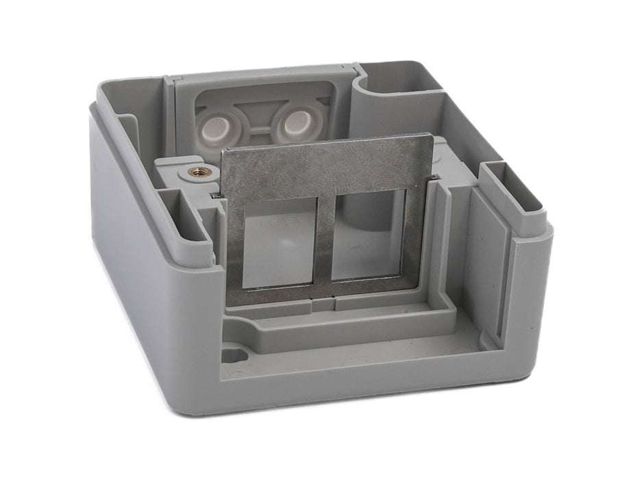 Equip Aufputzdose 2-Port Keymone Ungeschirmt Outdoor Gris