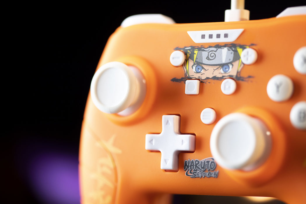 Gamepad Konix Switch Naruto Cable 3m Compatible Con Pc Color Naranja Kx-Nar-Sw-Pad-Ora
