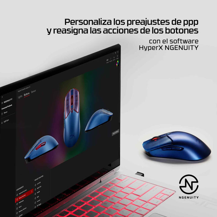 EAN 197961217414 - HyperX Pulsefire Haste 2 S Wireless Navy Gaming Mouse ratón Juego Ambidextro RF Wireless + Bluetooth + USB imagen 6