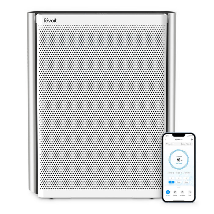 Levoit Purificador De Aire, Apto Para Alérgicos, Para Habitaciones Grandes, Con Prefiltro Lavable, Cadr 612 M³/H, Monitor De Calidad Del Aire De 3 Canales, Wifi Inteligente Y Filtro Para Mascotas