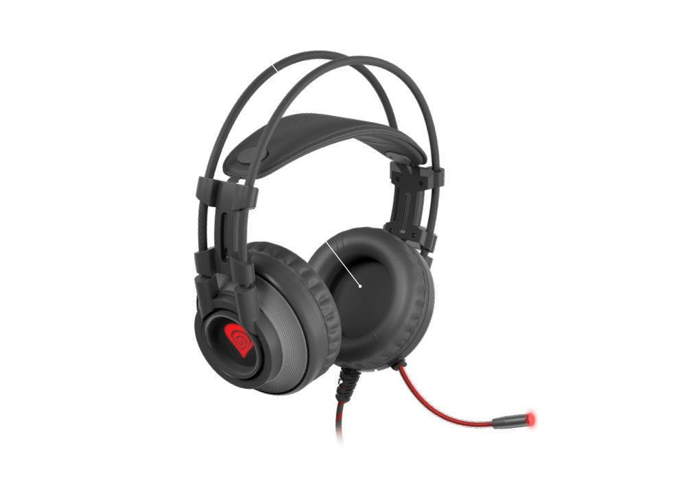 EAN 5901969408003 - GENESIS Radon 600 Auriculares Alámbrico Diadema Juego USB tipo A Negro, Rojo imagen 6