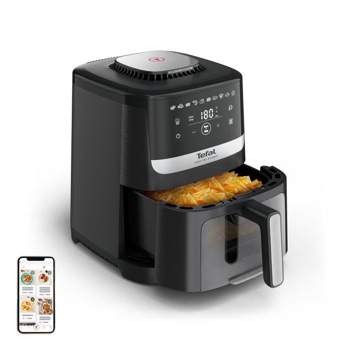 EAN 3045387293819 - Tefal Easy Fry Silence EY5568E0 freidora Sencillo 5 L Independiente Freidora de aire caliente Negro, Acer imagen 1