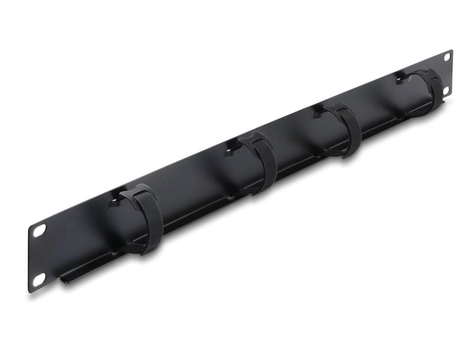 Delock 19? 1 He Organizador De Cables Panel Con 4 X Klett-Brida Para Cables Negro