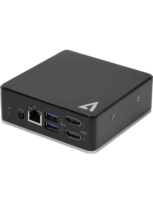 V7 Docking Station Universal Usb-C Con Hdmi Dual, Audio Combinado De 3,5 Mm, Gigabit Ethernet, 3 Puertos Usb 3.1 Y Pd De 85w