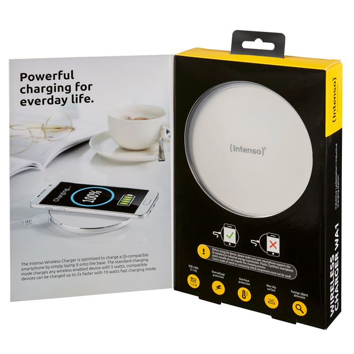EAN 4034303026463 - Intenso WA1 Smartphone Blanco Corriente alterna, USB Cargador inalámbrico Carga rápida Interior imagen 3