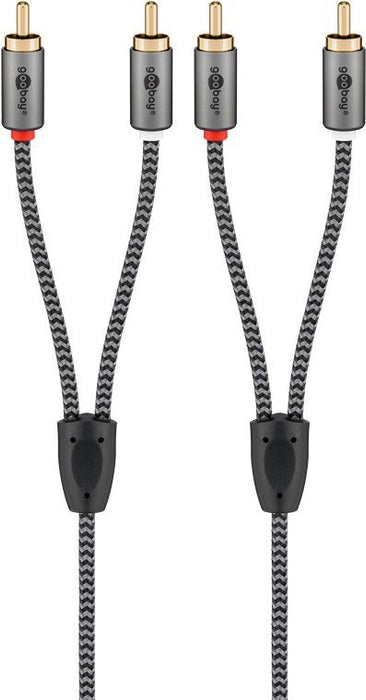 EAN 4040849652929 - Goobay 65292 cable de audio 1 m 2 x RCA Negro, Plata imagen 3