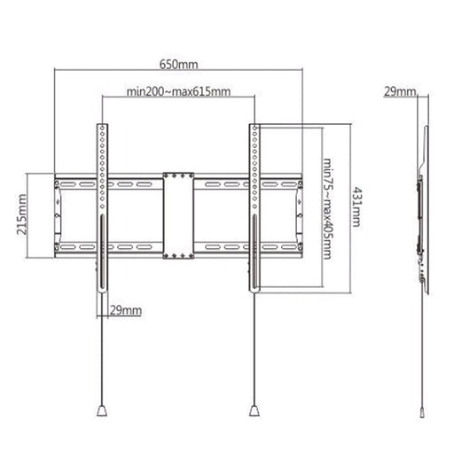 EAN 8716309126151 - Gembird WM-80F-01 soporte para TV 2,03 m (80") Negro imagen 1