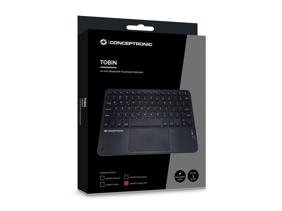 EAN 4015867238882 - Conceptronic TOBIN01BUS teclado Universal Bluetooth QWERTY Inglés de EE. UU. Negro imagen 6