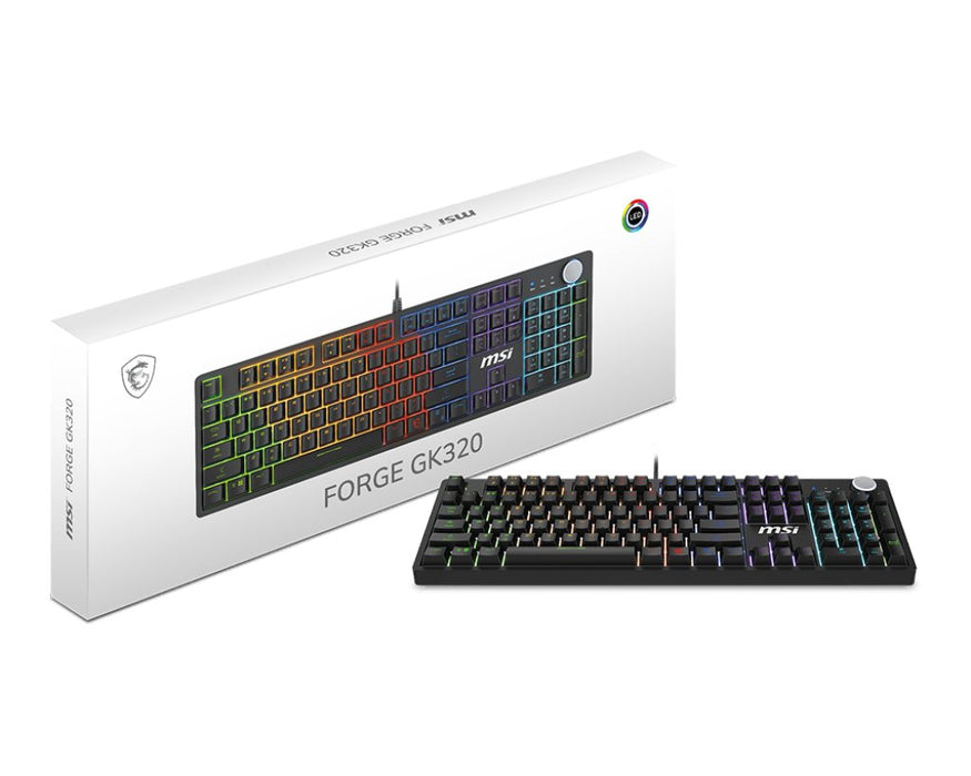 EAN 4711377324953 - MSI FORGE GK320 RED teclado Juego USB QWERTY Internacional de EE.UU. Negro imagen 5