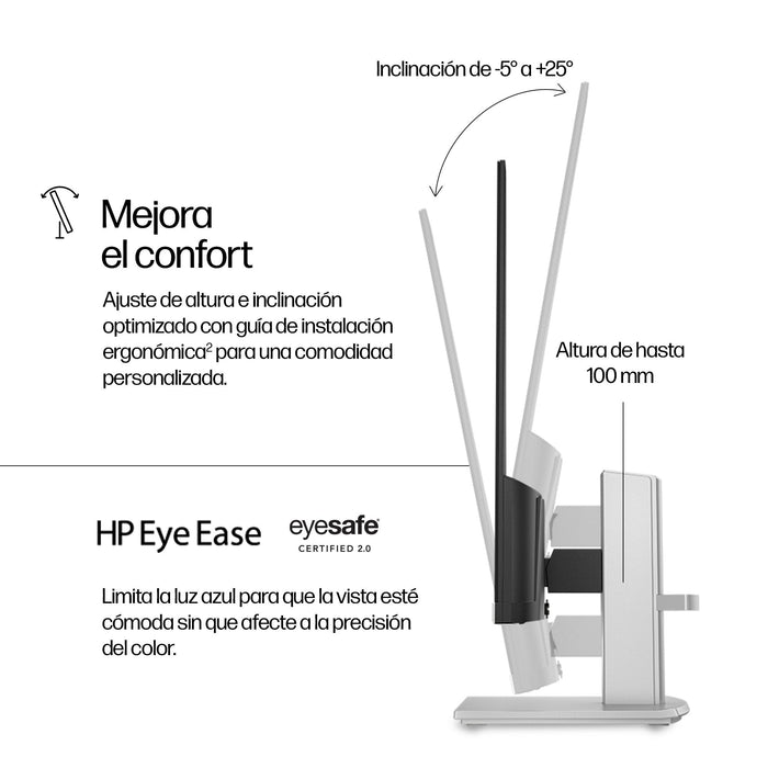 Monitor Hp Fhd Serie 5 De 23,8 " Y Altura Ajustable - 524sh
