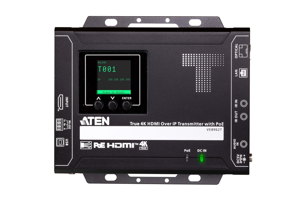 Transmisor Hdmi Sobre Ip True 4k Con Poe Aten-Ve8962t