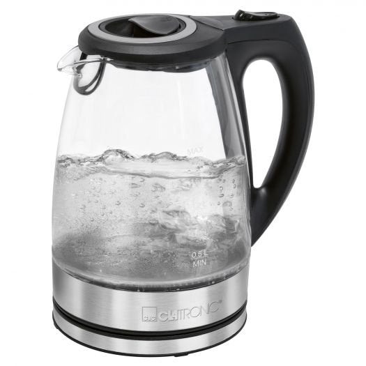 EAN 4006160639353 - Clatronic WKS 3744 G tetera eléctrica 1,7 L 2200 W Negro, Gris, Acero inoxidable, Transparente imagen 2