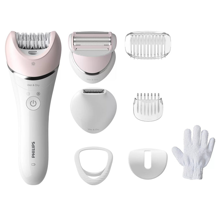 EAN 8710103951988 - Philips 8000 series BRE721/00 depiladora 32 pinzas Rosa, Blanco imagen 1