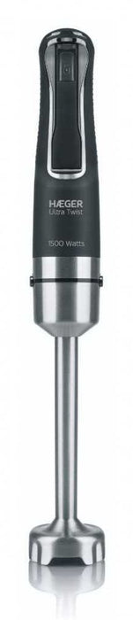 Batidora De Mano Haeger Ultra Twist 1500w Cuchilla Triple Titanio Acero Inoxidable Negro