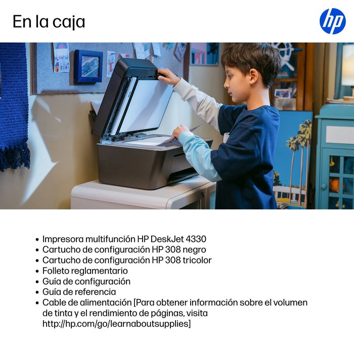EAN 0198828789877 - HP DeskJet 4330 Inyección de tinta térmica A4 4800 x 1200 DPI 8,5 ppm Wifi imagen 5
