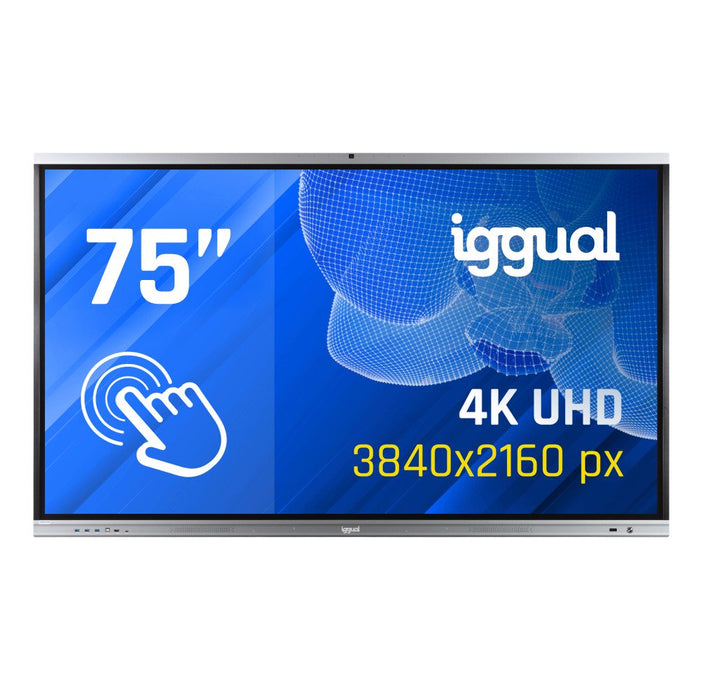 EAN 8435364320082 - iggual Orchid 75 Webcam Panel plano interactivo 190,5 cm (75") LED Wifi 400 cd / m² 4K Ultra HD Negro Pan imagen 1