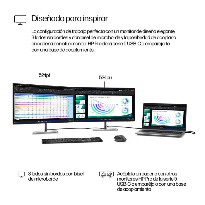 EAN 0197961404357 - HP Series 5 Pro 23.8 inch FHD Monitor - 524pf PVC Free pantalla para PC 60,5 cm (23.8") 1920 x 1080 Pixel imagen 11