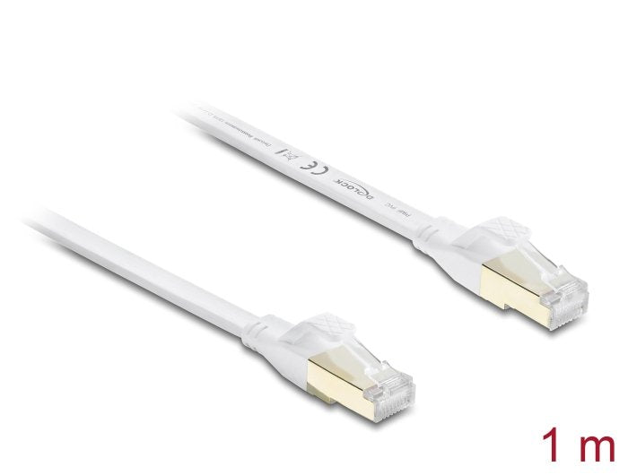Delock Rj45 Flachband Cable De Red Cat.8.1 U Ftp 40gbps, 1m