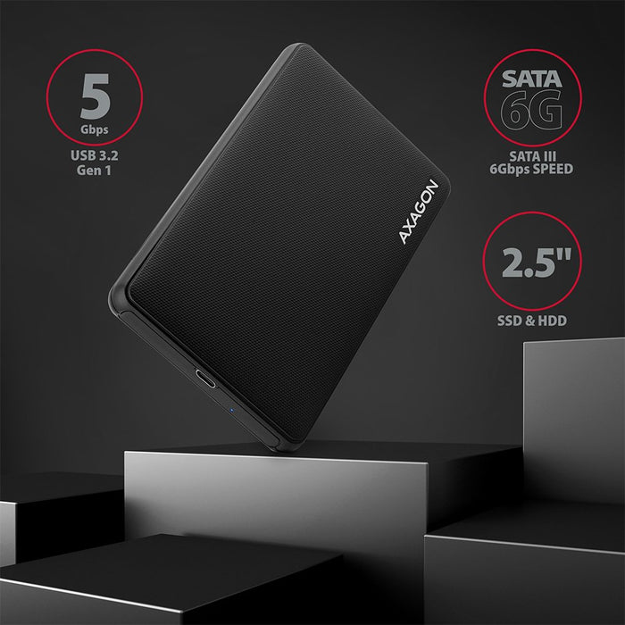 EAN 8595247905833 - Axagon EE25-SLC caja para disco duro externo Carcasa de disco duro/SSD Negro 2.5" imagen 2