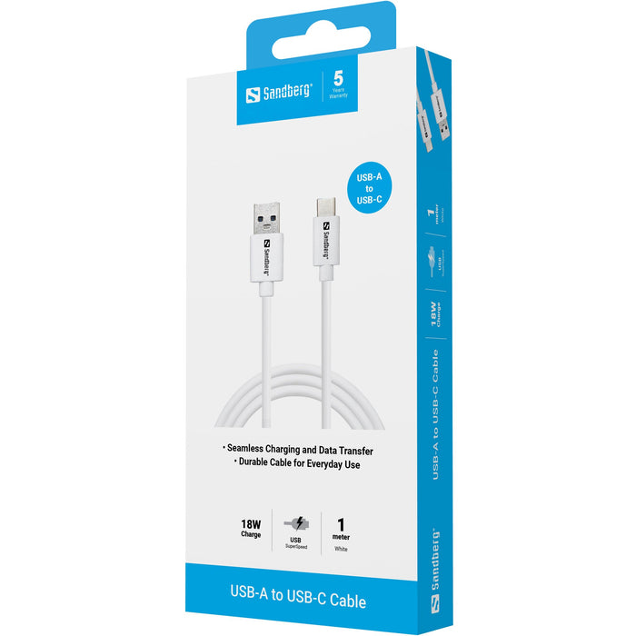 EAN 5705730136153 - Sandberg 136-15 cable USB USB 3.2 Gen 1 (3.1 Gen 1) USB A USB C Blanco imagen 3