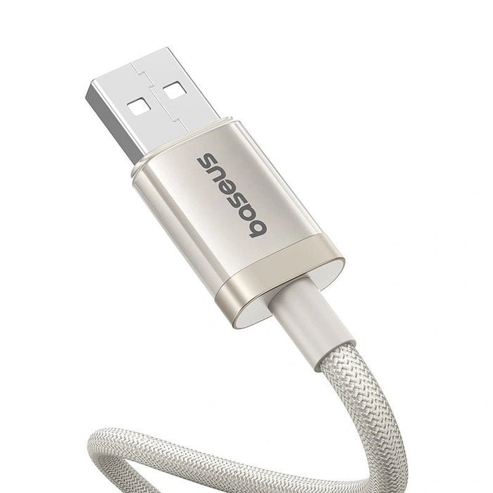 Titanium Alloy Fast Charging Cable Usb To Ip 2.4a 2m Galaxy Titanium Gold