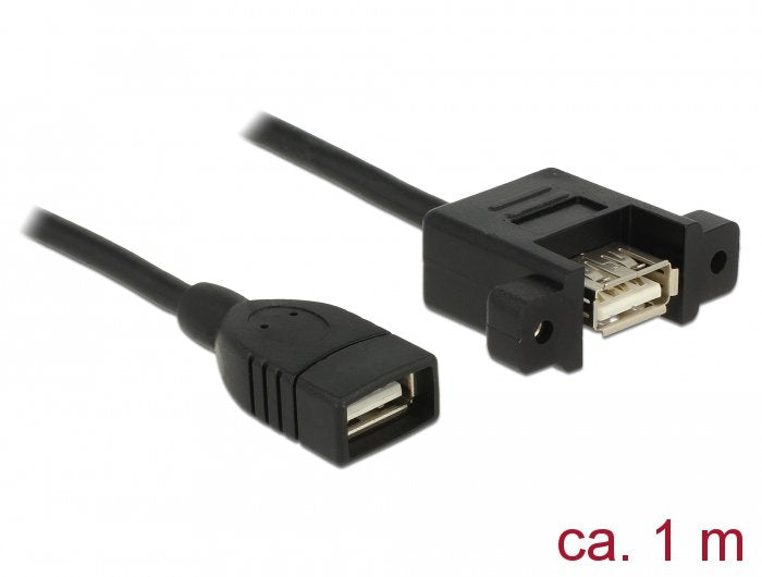 Delock Cable Usb 2.0 Typ-A Buchse > Usb 2.0 Typ-A Buchse Zum Einbau 1 M
