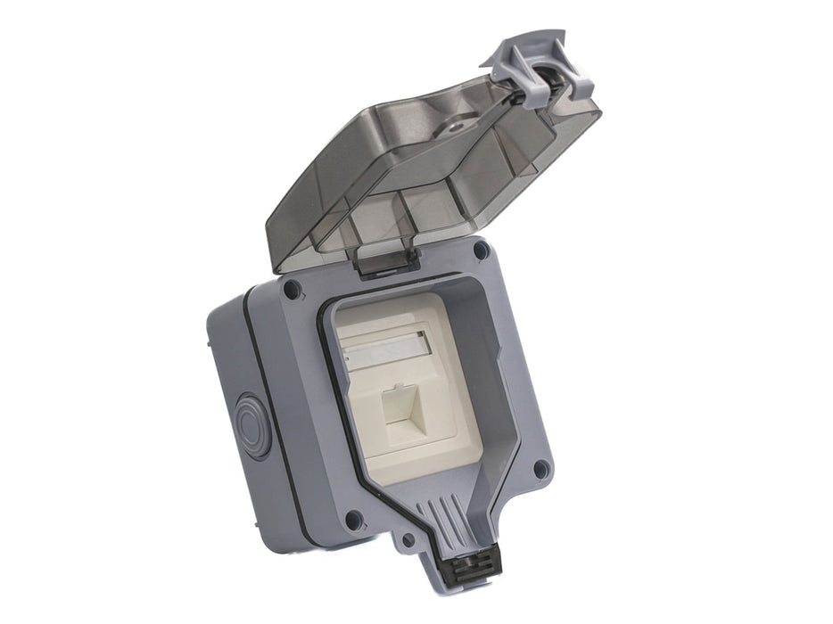 Equip Aufputzdose 1-Port Keymone Ungeschirmt Outdoor Gris