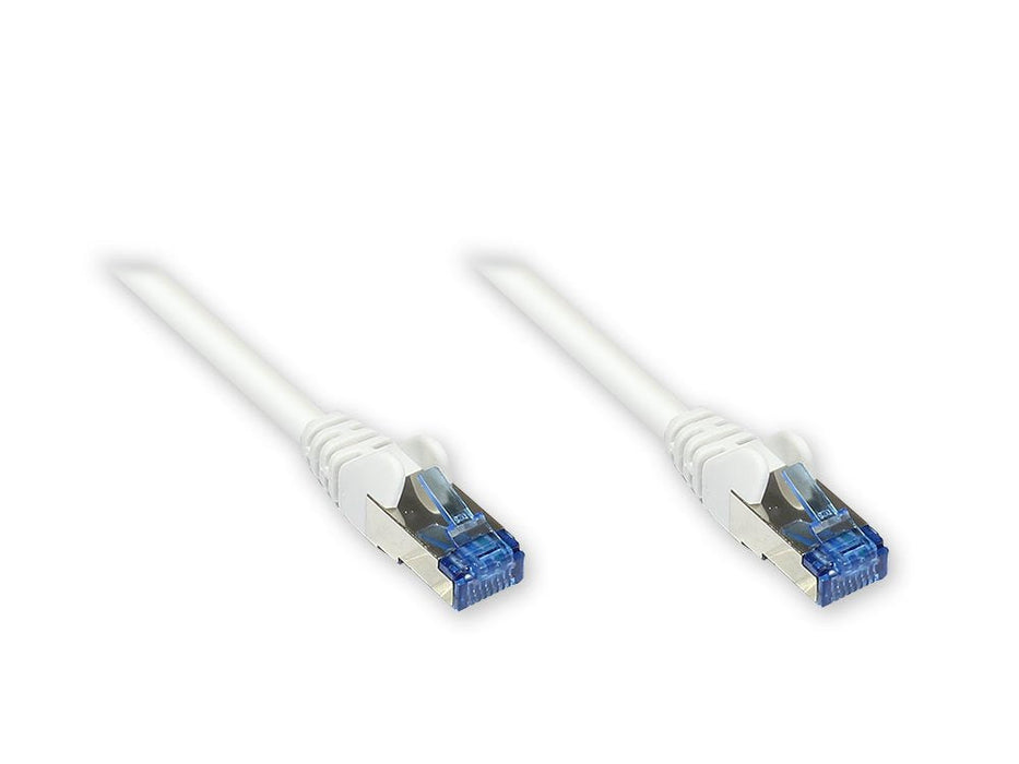 Goodconnections Cable De Red Mit Rastnasenschutz, Cat. 6a, S Ftp, Pimf, Halogenfrei, 500mhz, Weiss, 1m,