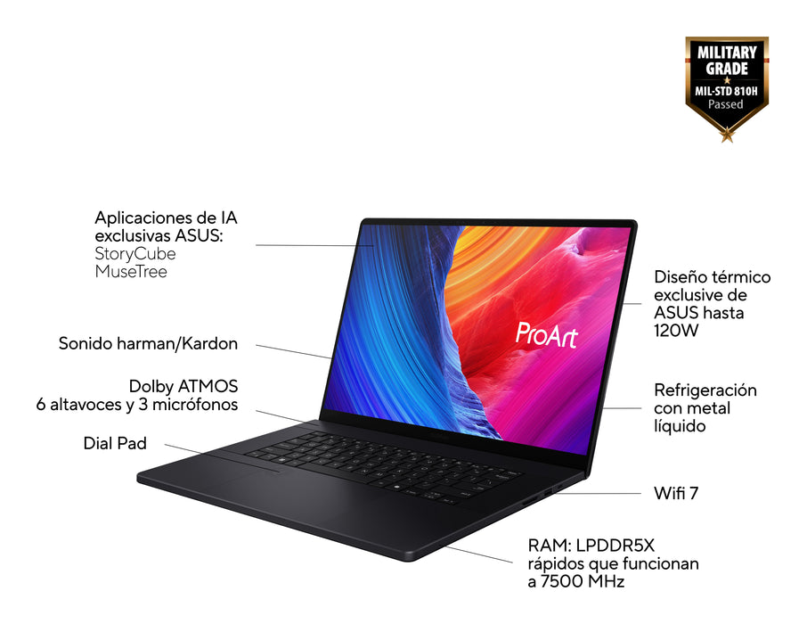 EAN 4711636046633 - ASUS ProArt P16 H7606WP-SC104W Copilot+ PC 40,6 cm (16") Pantalla táctil LPDDR5x-SDRAM 1 TB NVIDIA GeForc imagen 3