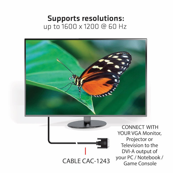 EAN 8719214471514 - CLUB3D DVI-A TO VGA CABLE M/M 3m/ 9.8ft 28 AWG Negro imagen 5