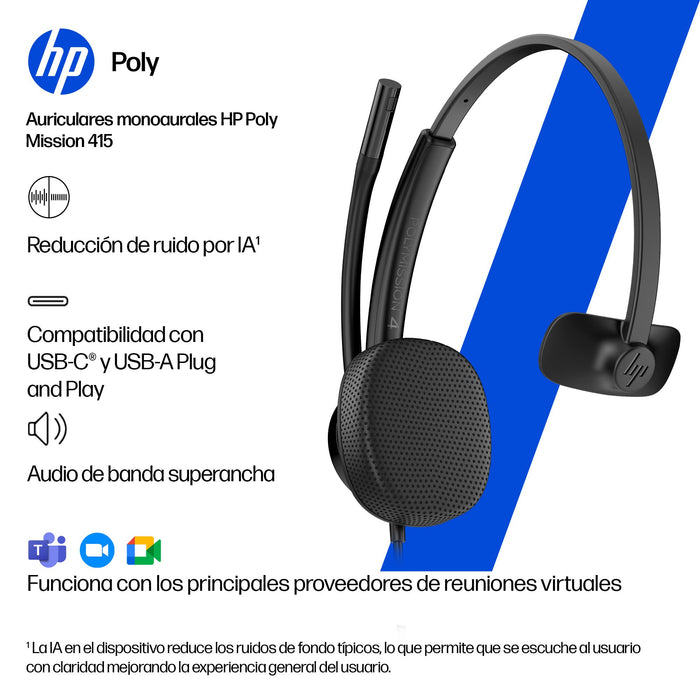 EAN 0199251820274 - HP Poly POLY MISSION 415 USB HS CL WW Negro imagen 7