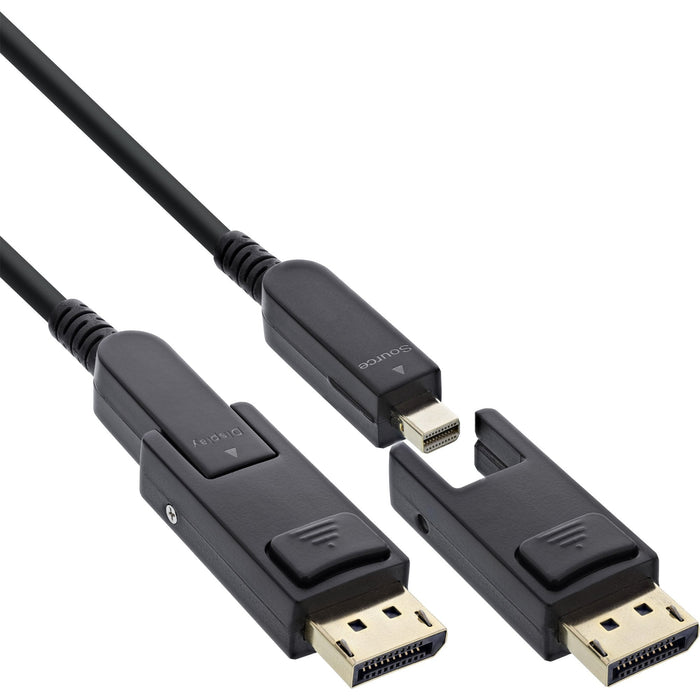 Inline® Displayport 1.4 Aoc Cable, 8k4k, Displayport Plug Detachable 15m