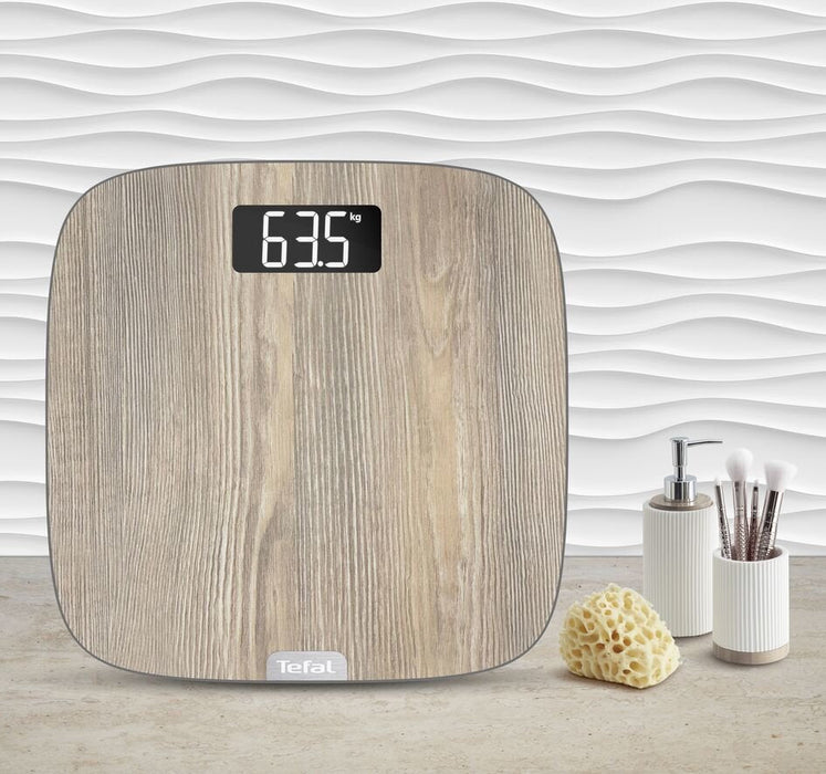 Tefal Pp1600 Origin Bathroom Scale, Wood Design