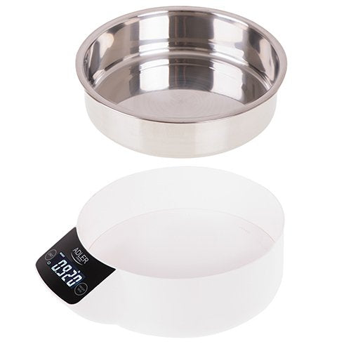 EAN 5902934834704 - Adler AD 3166 báscula de cocina Acero inoxidable, Blanco Encimera Alrededor Báscula electrónica de cocina imagen 3