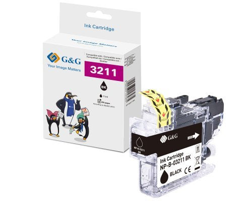 G&G Cartucho De Tinta Compatible Brother Lc-3211bk Negro