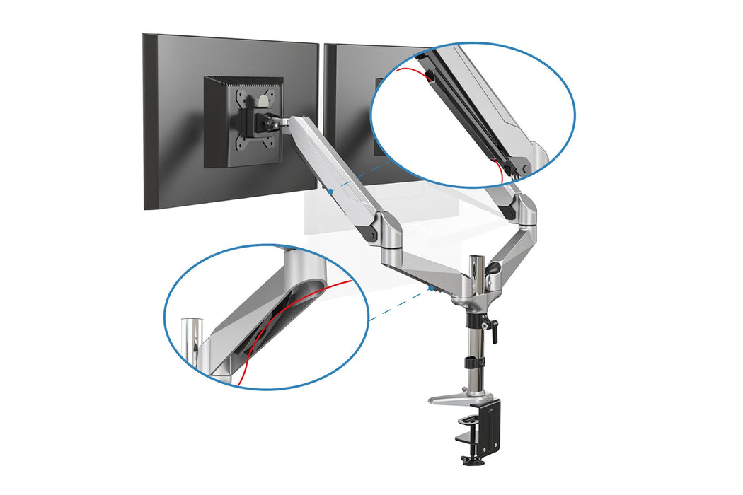 EAN 4016032385370 - Digitus DA-90353 soporte para monitor 68,6 cm (27") Escritorio Negro, Plata imagen 3