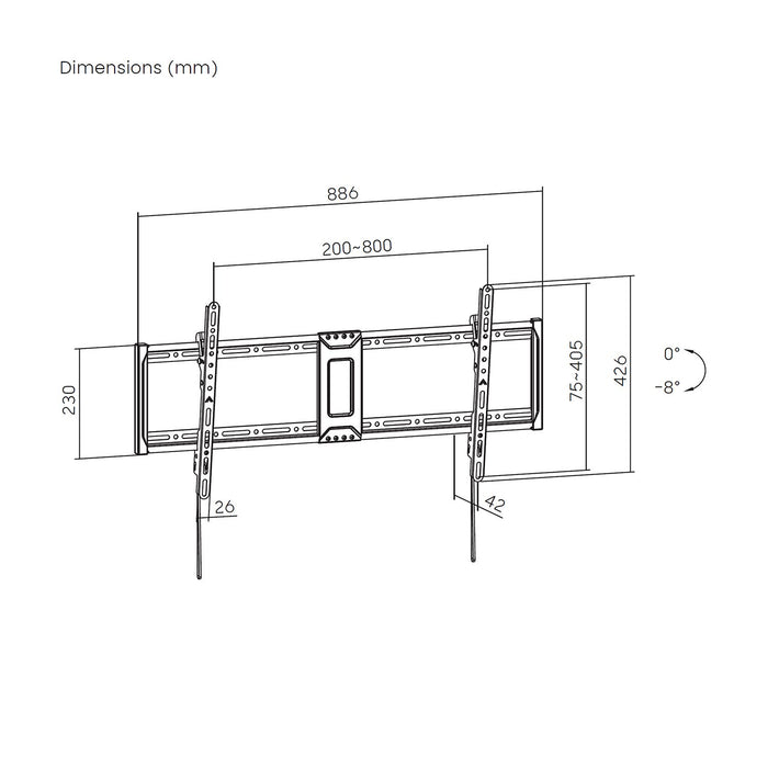 EAN 8435739903001 - AISENS WT100T-367 soporte para TV 2,54 m (100") imagen 7