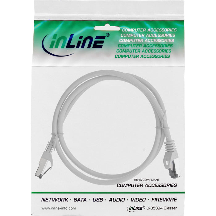 Cable De Red Inline S/Ftp Pimf Cat.8.1 Libre De Halógenos 2000mhz Gris 1,5m