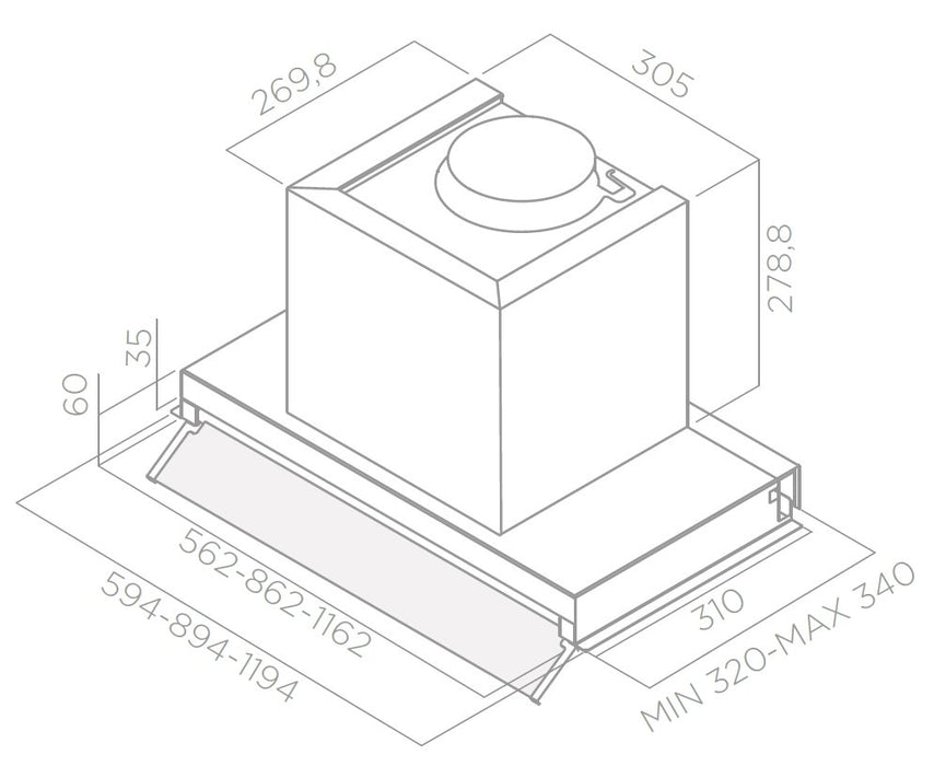 EAN 8020283040632 - Elica Box in LX/IX/A/90 Encastrada Acero inoxidable 620 m³/h imagen 3