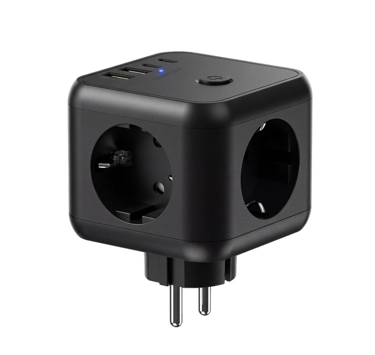 Powercube Mars Gaming Md-Cube20 4 Usb 3 Tomas De Corriente. Regleta Color Negro