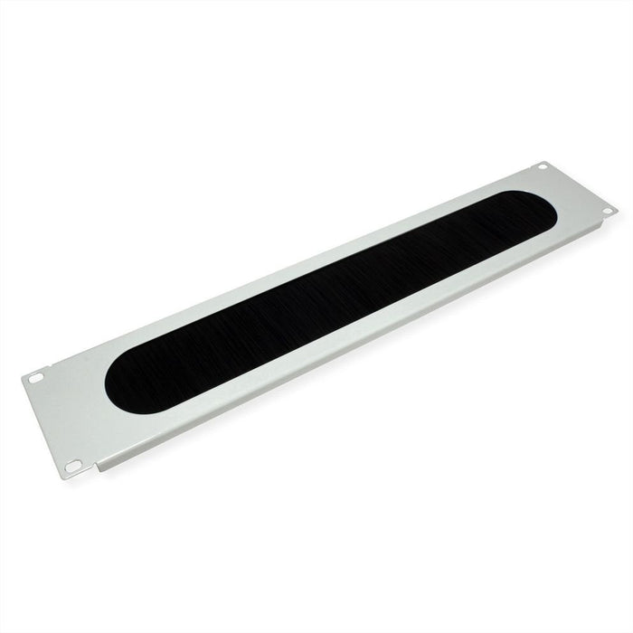 Value 19-Zoll-Cabledurchfhrung 2 He Mit Brstendichtung, Grau