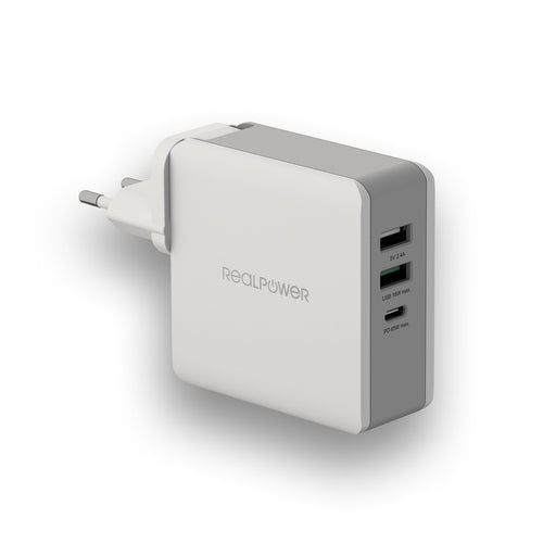 EAN 4040895006837 - RealPower DeskCharge-65 Travel Universal Gris Corriente alterna Interior imagen 1
