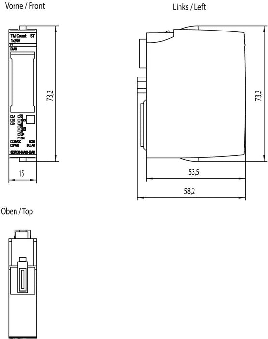 Siem 6es7138-6aa01-0ba0 Simatic Et 200sp, Tm Count 1x 24v Zählerbaugruppe