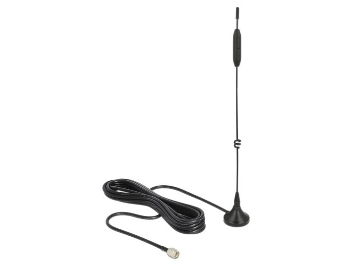 Delock Lte   Gsm   Umts Antenne Sma Stecker 5 Dbi Omnidirektional Mit Magnetischem Standfus Und Anschlusscable Rg-174. 3 M Outdoor