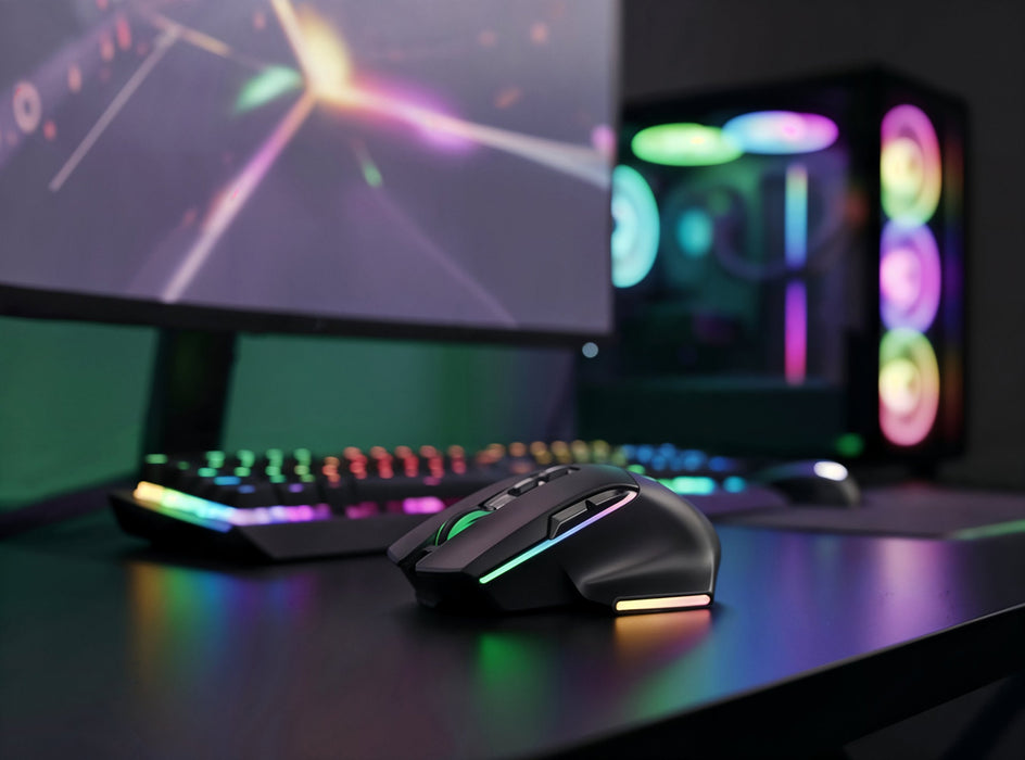 Mouse Mars Gaming Wireless Y Bluetooth Mmw-Vector Tri-Mode 2.4g Ghz Bt 5.4 Usb-C 7 Botones 12000 Dpi