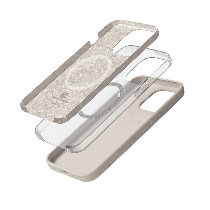 Crong Color Cover Magnetic - Etui Iphone 15 Pro Magsafe (Kamienny Bez)