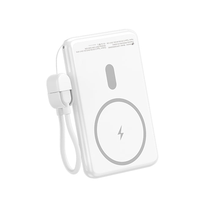 Powerbank 5000mah Leotec Lepoww20w5w 20w Wireless Blanca Incluye Cable Usb Tipo-C