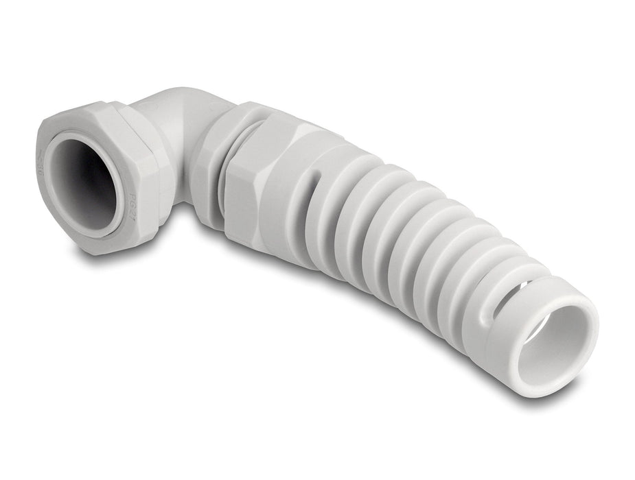 Delock 60590 Prensaestopas Con Alivio De Tensión Ángulo De 90 ° Pg21 Gris